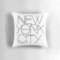 New York City Modern Typography Pillow