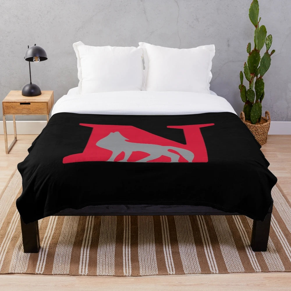 Newberry Wolves plush blanket with team logo