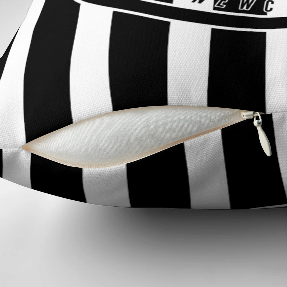Newcastle Magpies Inspired Throw Pillow with Football Design