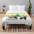 Newfoundland Dog Christmas Plush Blanket