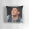 A plush pillow featuring Jeremy Jordan as Jack Kelly from the Broadway musical Newsies.