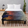 Newsies-inspired plush blanket with a Santa Fe design featuring the Broadway musical's logo