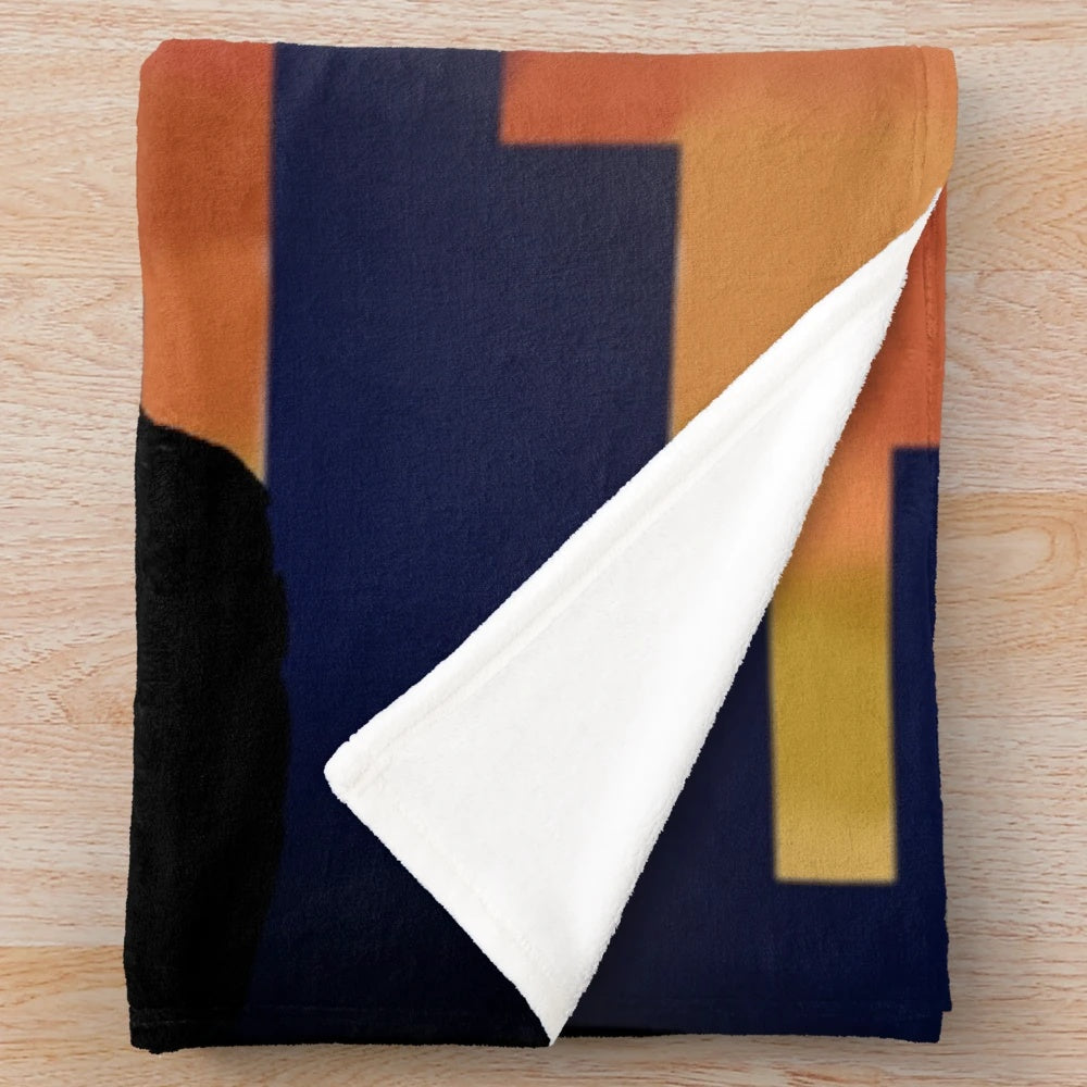 Newsies-inspired plush blanket with a Santa Fe design featuring the Broadway musical's logo