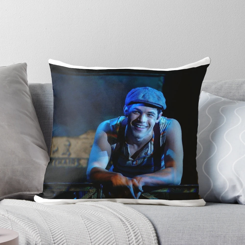 Newsies Poster Jeremy Jordan Pillow - Soft, Comfortable Home Decor for Fans of the Musical