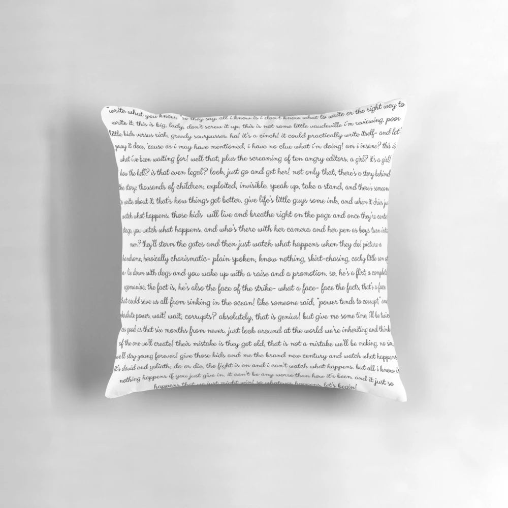 Newsies the Musical 'Watch What Happens' Throw Pillow