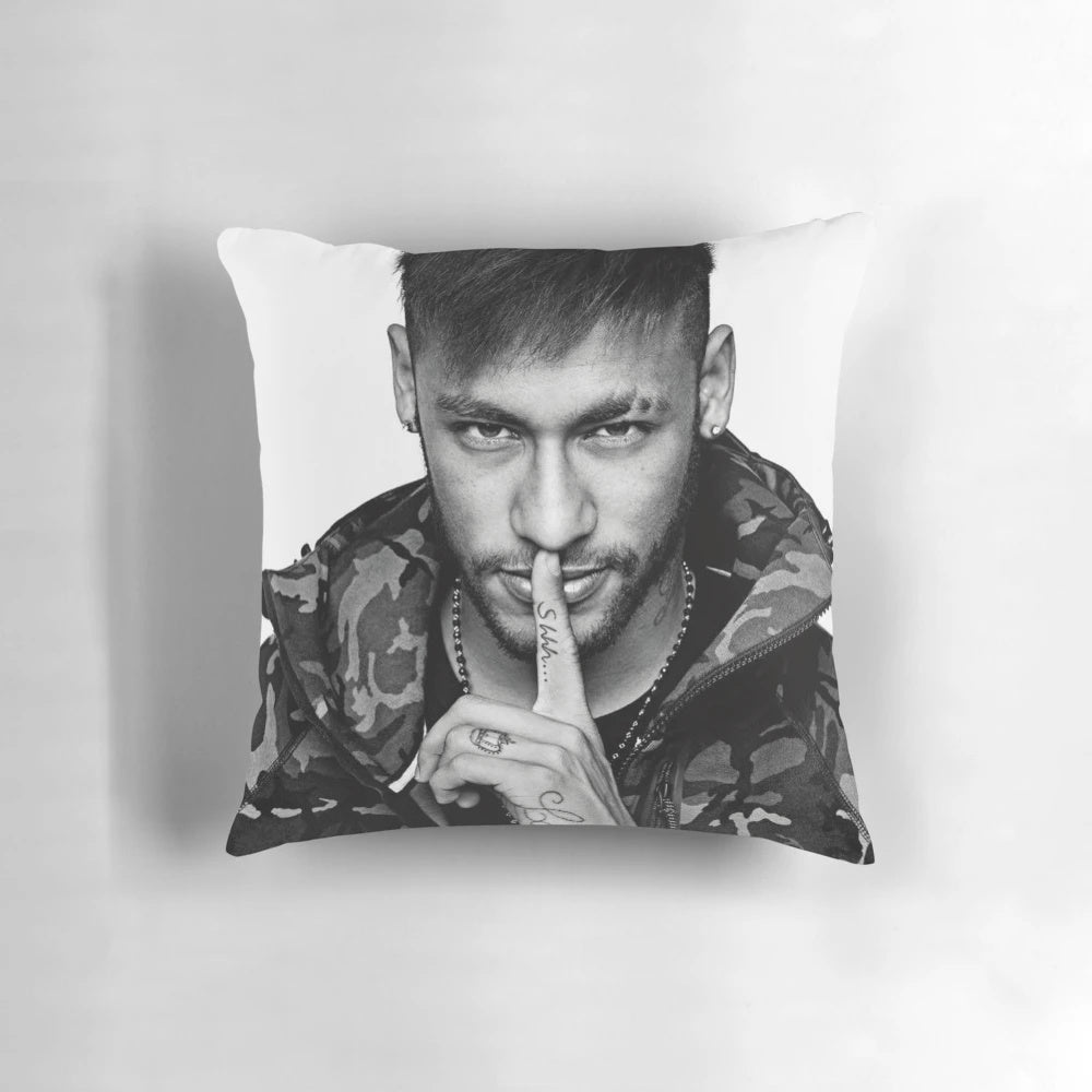 Neymar-Inspired Football Art Pillow