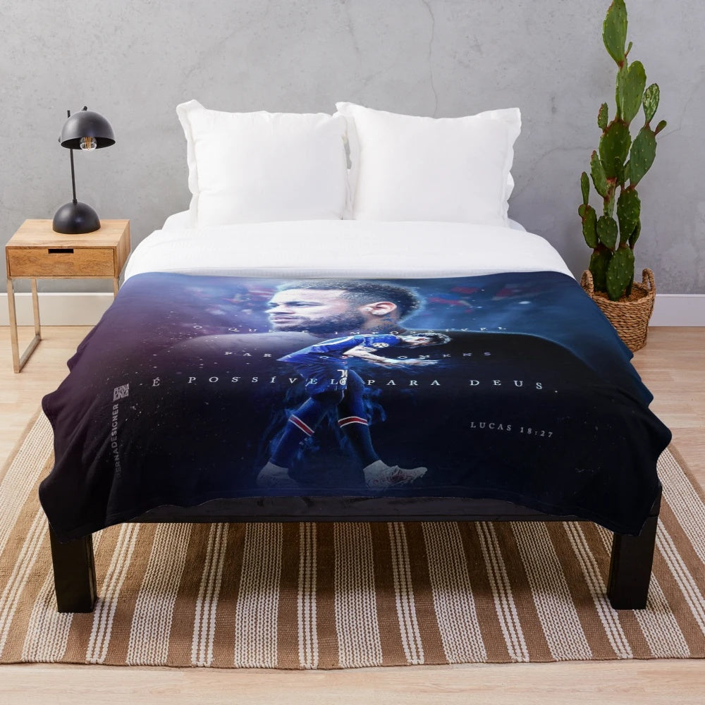 Neymar Inspired Plush Blanket