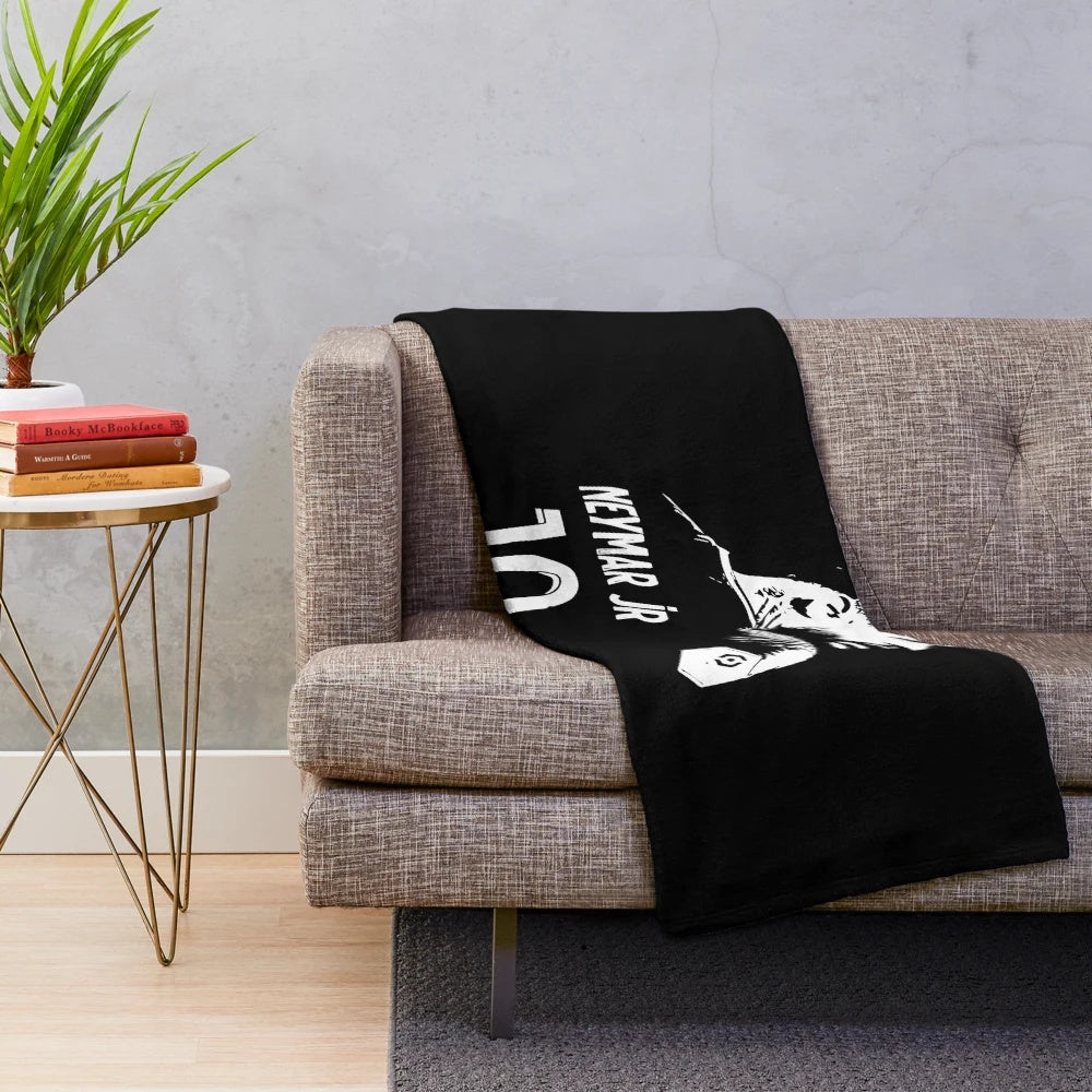Neymar Jr. inspired plush blanket with his signature design