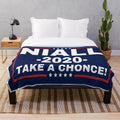 Niall Horan-inspired plush blanket with "Take A Chonce!" design