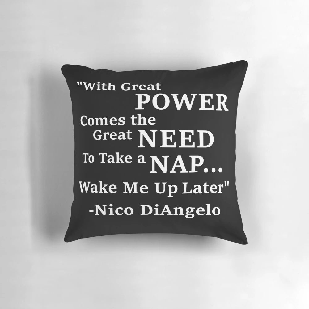 Nico Di Angelo Quote Pillow - Inspired by the Percy Jackson and Greek Mythology Riordanverse