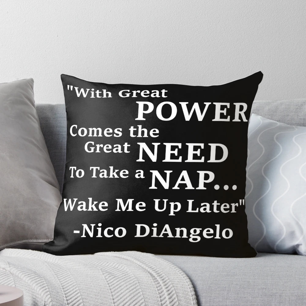 Nico Di Angelo Quote Pillow - Inspired by the Percy Jackson and Greek Mythology Riordanverse