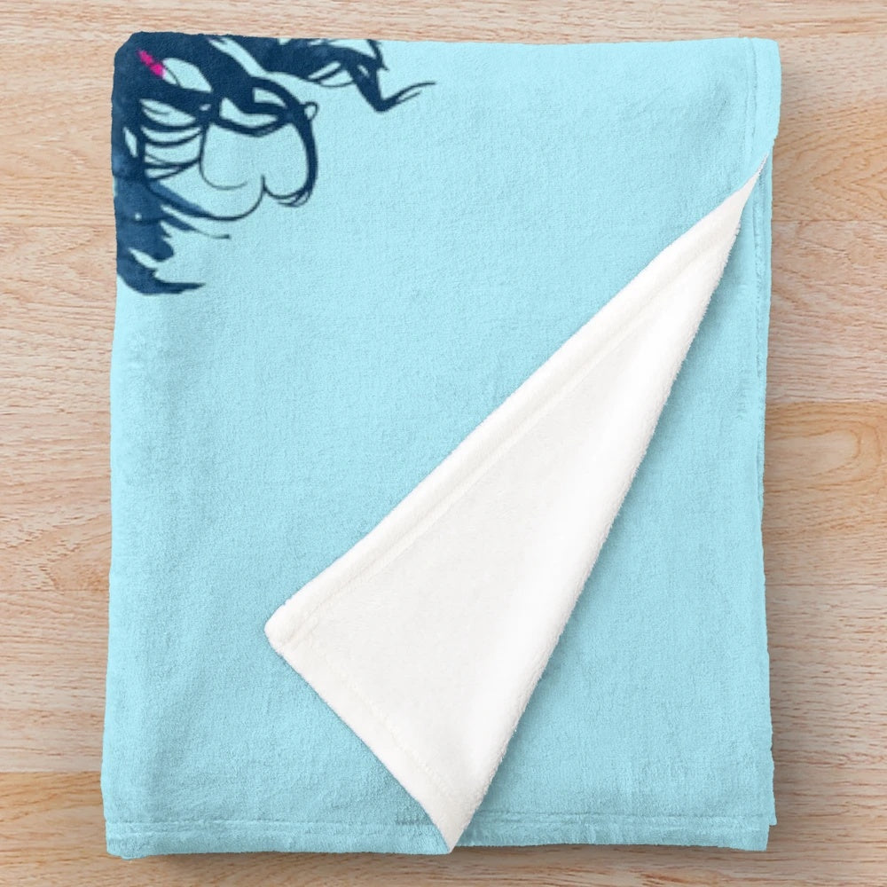 Nicolas Cage inspired plush blanket featuring a dank meme design