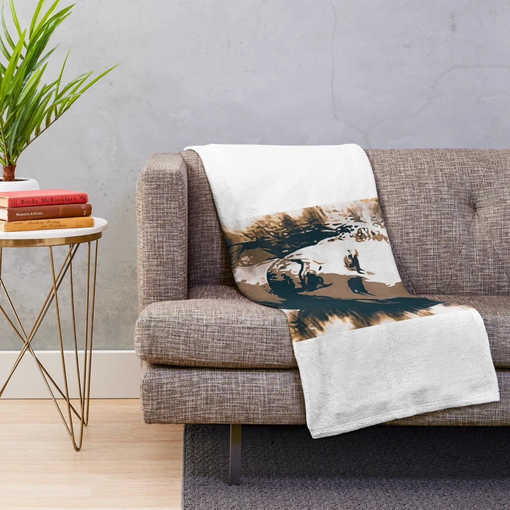 Nicolas Cage Inspired Plush Blanket featuring the famous actor