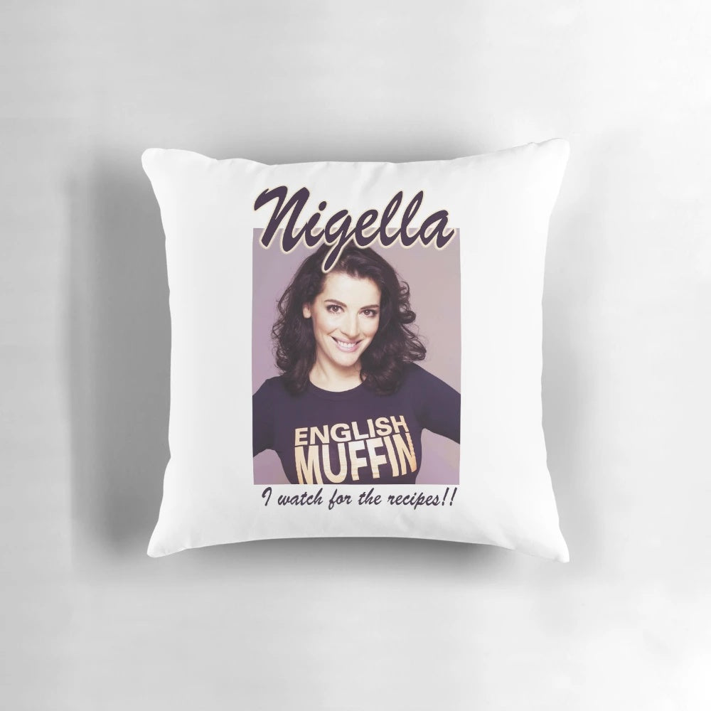 Soft and comfortable Nigella Lawson-themed pillow for kitchen and home decor