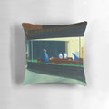 Nighthawks-inspired pillow featuring a soft, cuddly IKEA BLAHAJ shark plush