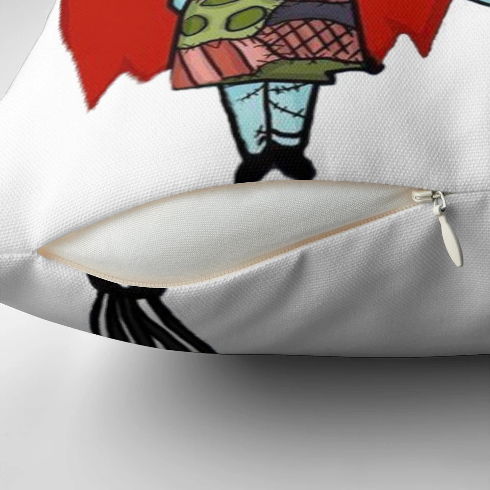 Nightmare Before Christmas inspired pillow featuring Jack Skellington and his partner Sandy