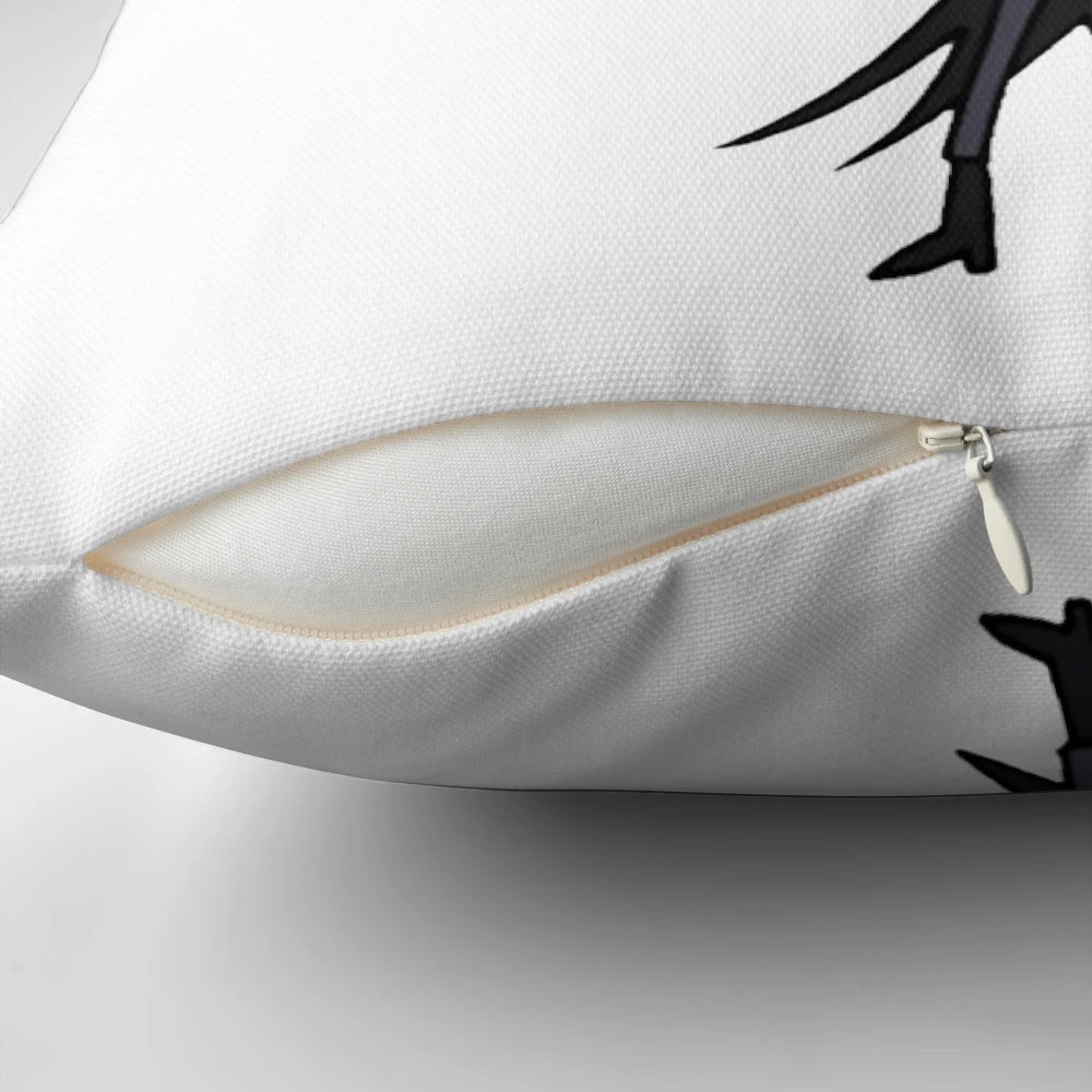 Decorative Halloween throw pillow featuring Jack Skellington from The Nightmare Before Christmas
