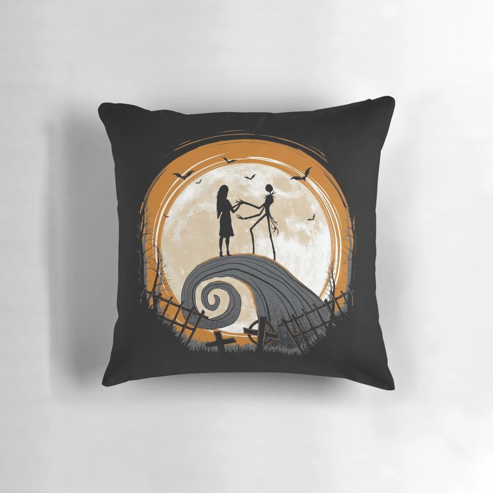 Pillow featuring characters from the Tim Burton film 'The Nightmare Before Christmas