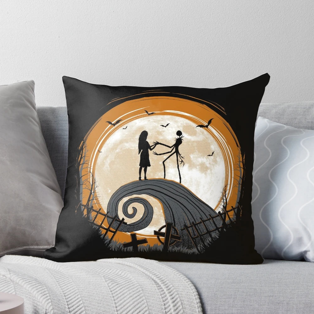 Pillow featuring characters from the Tim Burton film 'The Nightmare Before Christmas