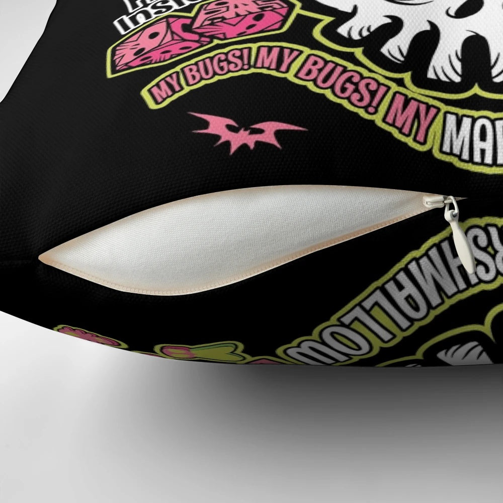 Oogie Boogie Loops Pillow, featuring a spooky and whimsical design inspired by the Nightmare Before Christmas