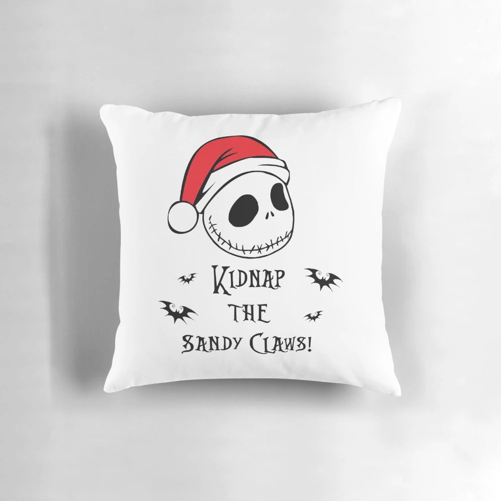 Nightmare Before Christmas Sandy Claws Decorative Pillow featuring Jack Skellington, the Pumpkin King