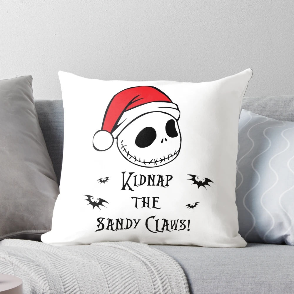 Nightmare Before Christmas Sandy Claws Decorative Pillow featuring Jack Skellington, the Pumpkin King