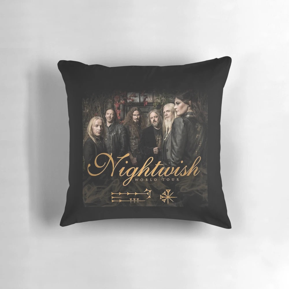 Nightwish band tour music pillow featuring the band's logo and imagery
