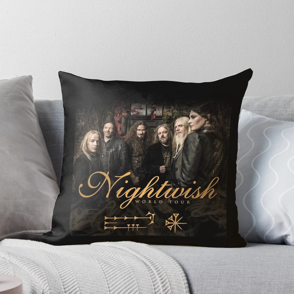 Nightwish band tour music pillow featuring the band's logo and imagery