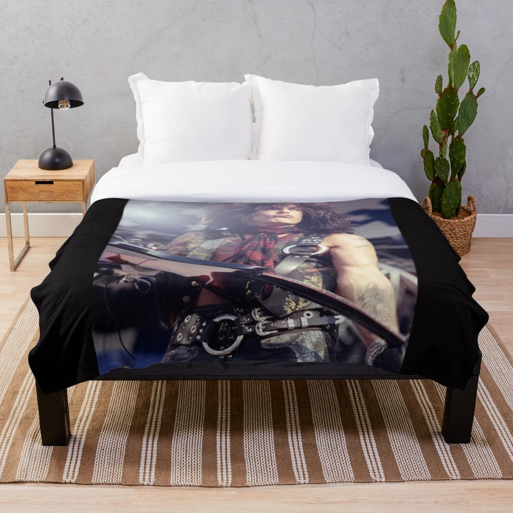 Nikki Sixx Poster Plush Blanket