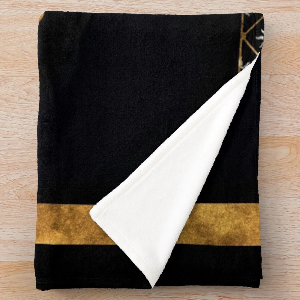 Nilfgaardian Empire Plush Blanket featuring the golden sun symbol from The Witcher series