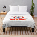 Ninja-inspired plush blanket with Ninja Kidz characters