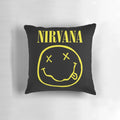 Nirvana Grunge Rock Music Band Happy Face Pillow