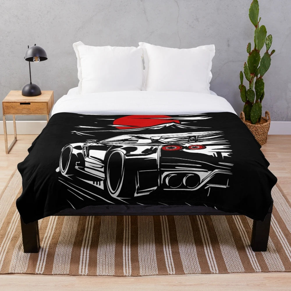 Nissan GT-R Nismo inspired plush blanket