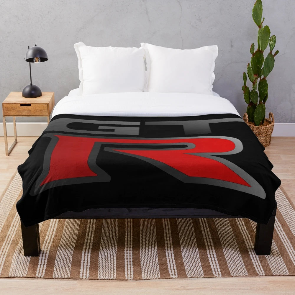 Nissan GTR logo plush blanket