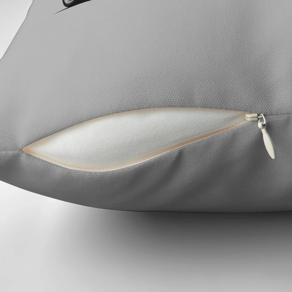 Nissan Micra K11C blue pillow illustration, featuring a classic Japanese supermini car from the 1990s