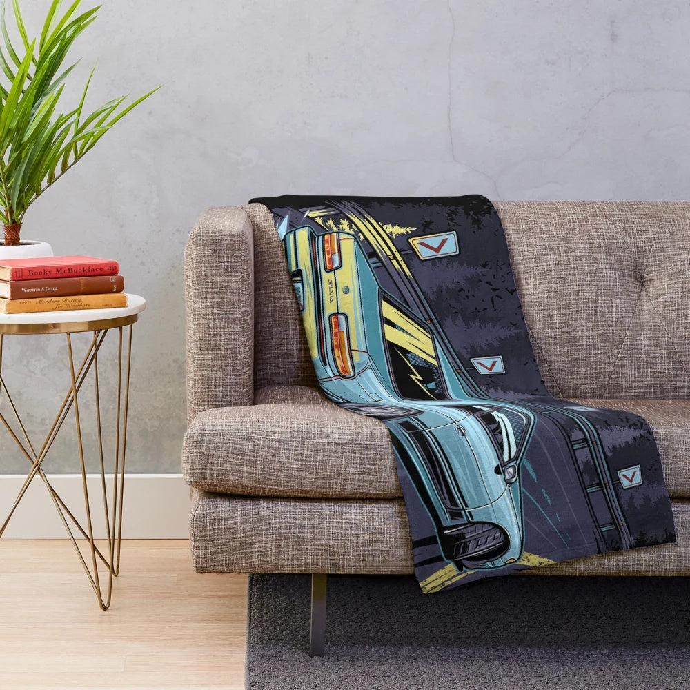 Silvia S13 inspired drift plush blanket