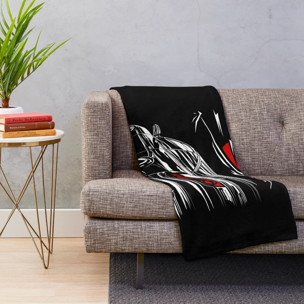 Nissan Silvia s13 inspired plush blanket with car enthusiast design