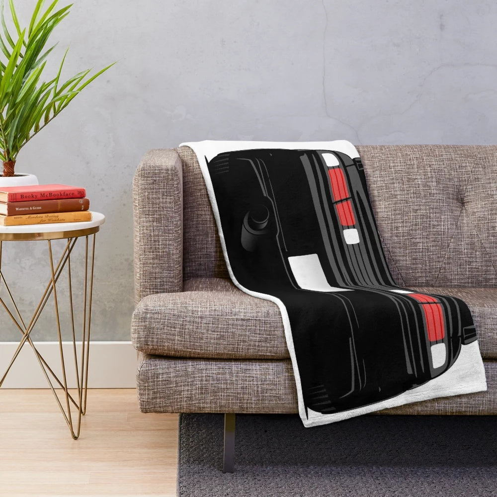 Nissan Silvia S14 inspired plush blanket with JDM drift car design