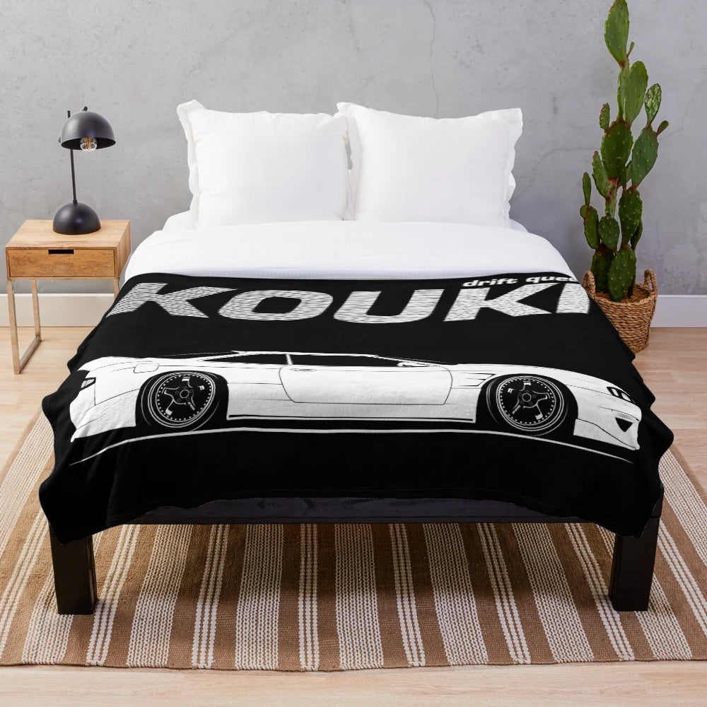 Nissan Silvia S14 Kouki inspired plush blanket