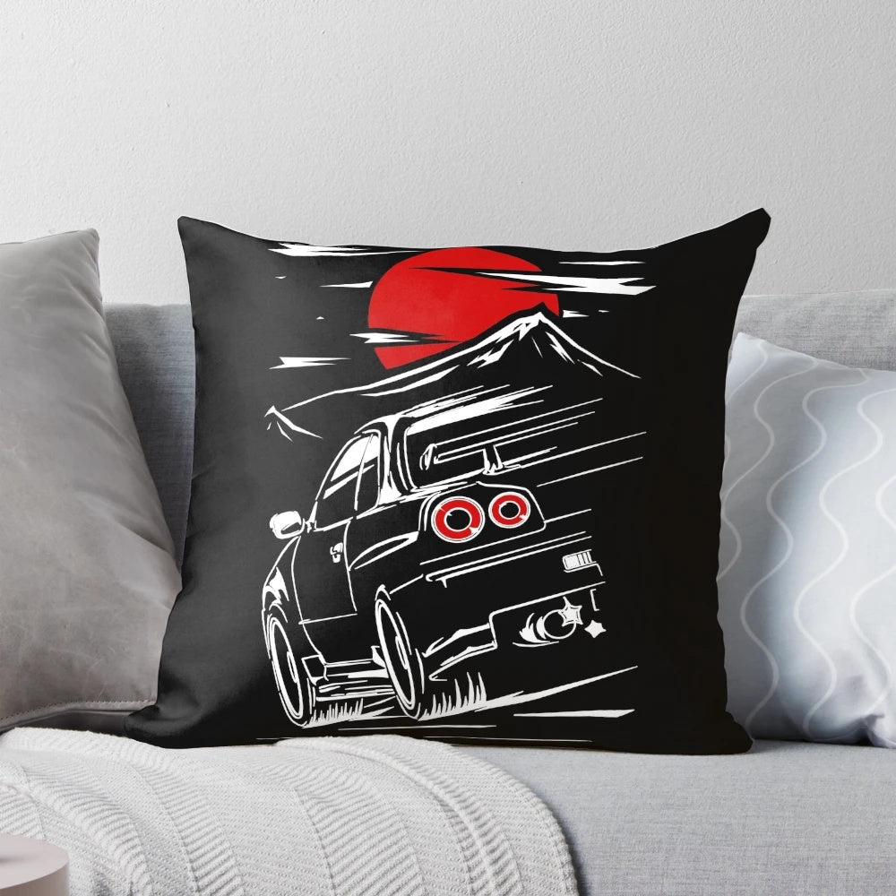 Nissan Skyline GTR R34 Haruna Character Anime Car Pillow