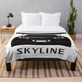Cozy Nissan Skyline R32 Inspired Plush Blanket