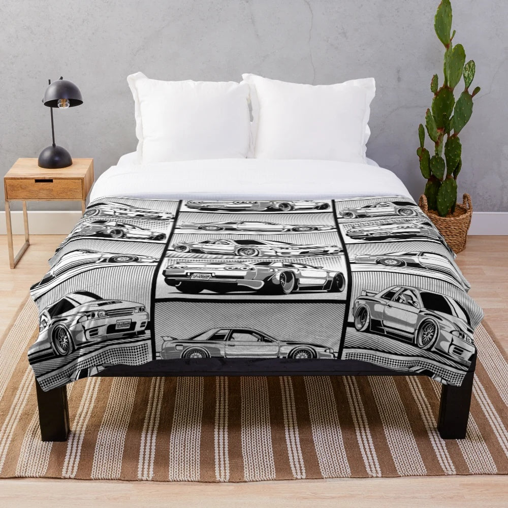 Nissan Skyline R32 widebody plush blanket