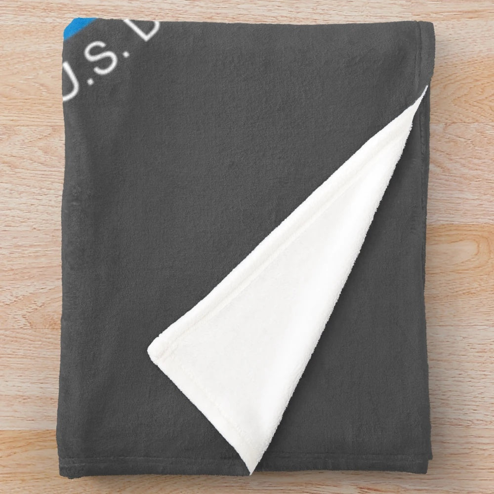 NOAA-Inspired Plush Blanket with Weather and Climate Graphics