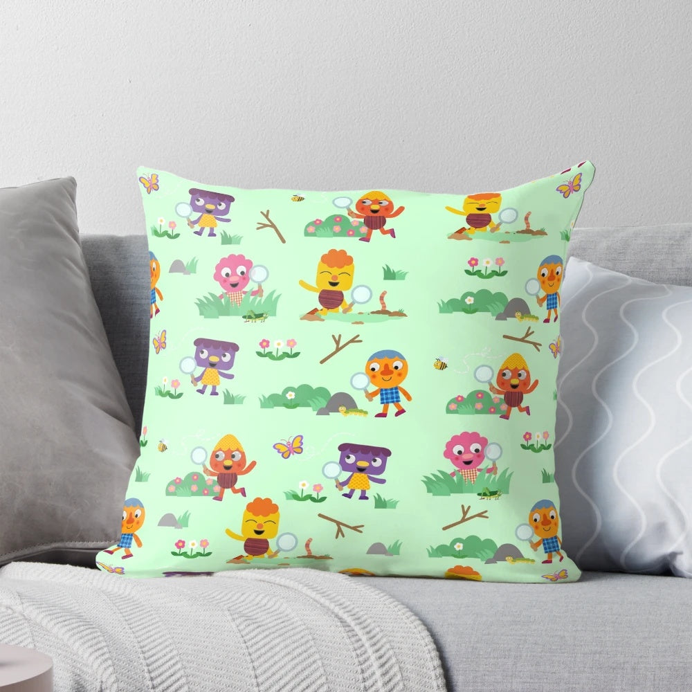 Noodle & Pals Pattern 02 Decorative Throw Pillow