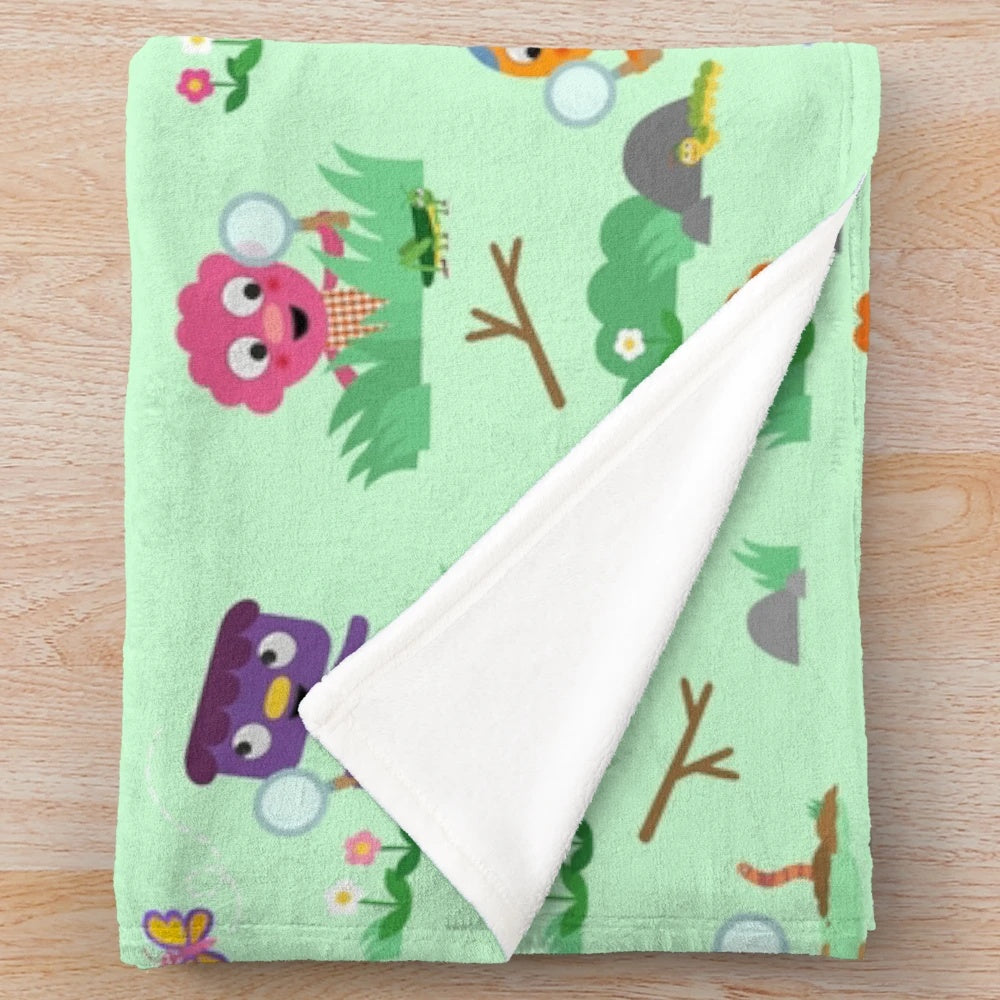 Noodle & Pals Pattern 02 Plush Blanket, featuring a playful design for kids