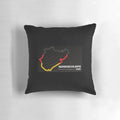 Nordschleife Nürburgring racing circuit pillow for car and motorsport enthusiasts