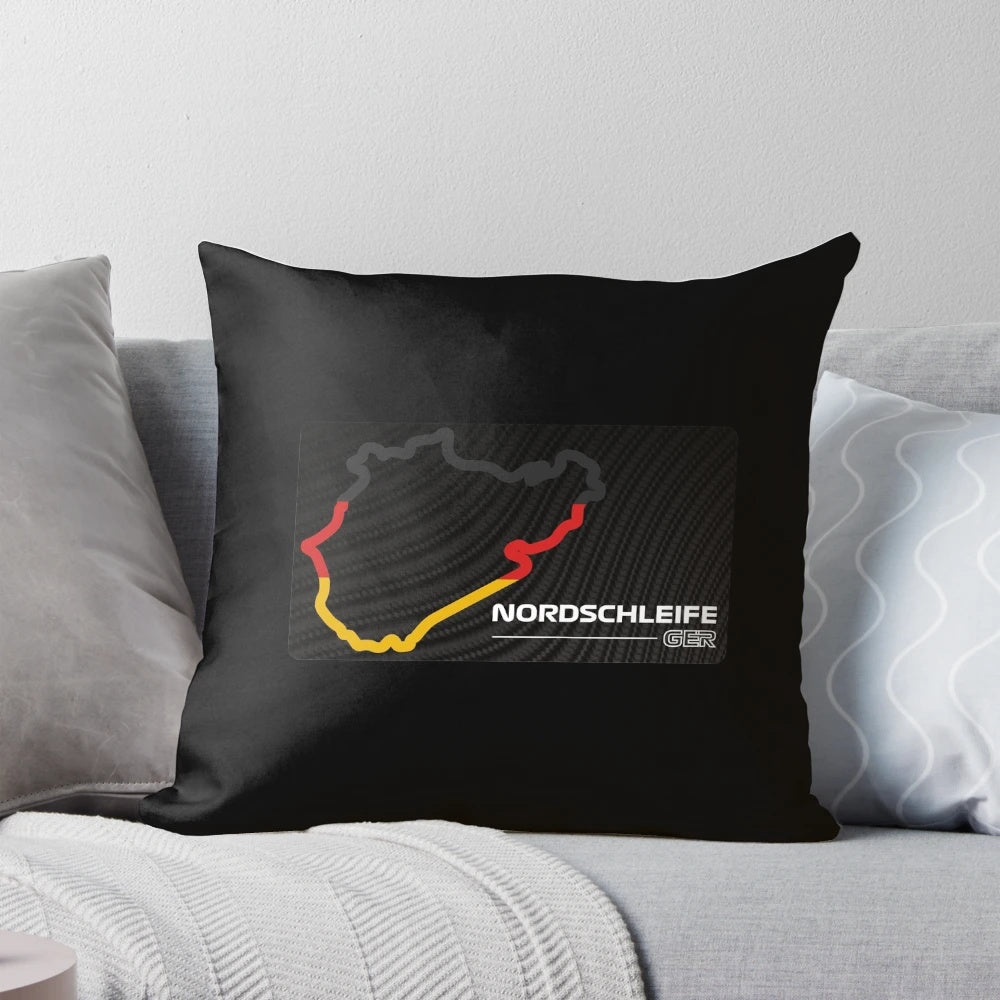 Nordschleife Nürburgring racing circuit pillow for car and motorsport enthusiasts
