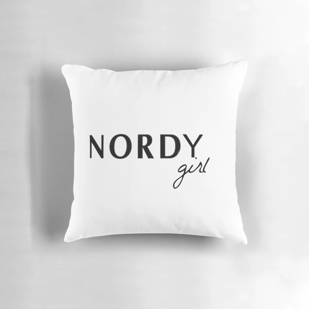 Nordstrom Preppy Girl Pillow with Minimalistic Black and White Design