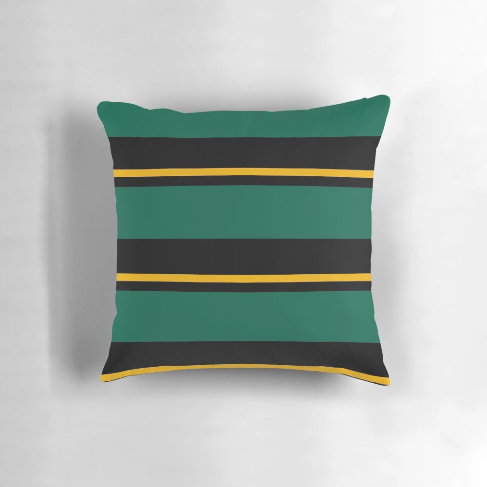 Northampton Saints rugby-themed pillow in team colors