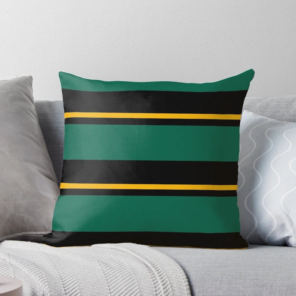 Northampton Saints rugby-themed pillow in team colors